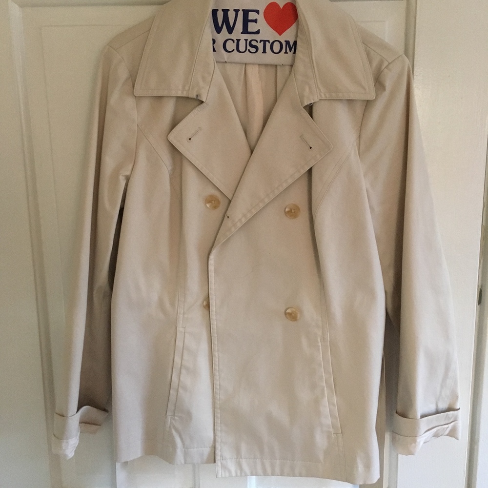 Brooks Brothers Tan Waist-Length Raincoat